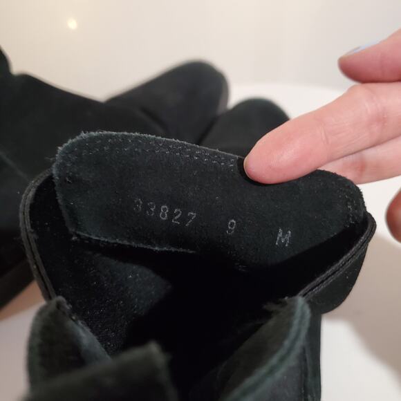 La Canadienne Sara Waterproof Suede Leather Chelsea Ankle Boots Womens 9 Black - Picture 11 of 12